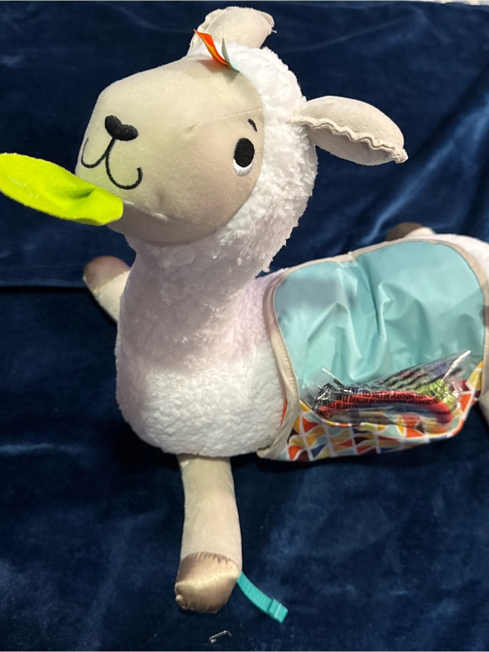 Fisher Price Llama Grow with Me Tummy Time Pillow Plush Infant Baby Toy  New